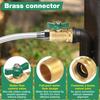 3PCS Garden Hose Shut Off Valve 3/4 Inch GHT High Flow Heavy Duty Brass Water Hose Ball Valve with 2 Washer Universal for Faucet