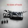 Professional 16 In 1 Multifunction Bicycle Repair Tool Kit Portable Folding Mountain Road Bike Maintenance Emergency Tools