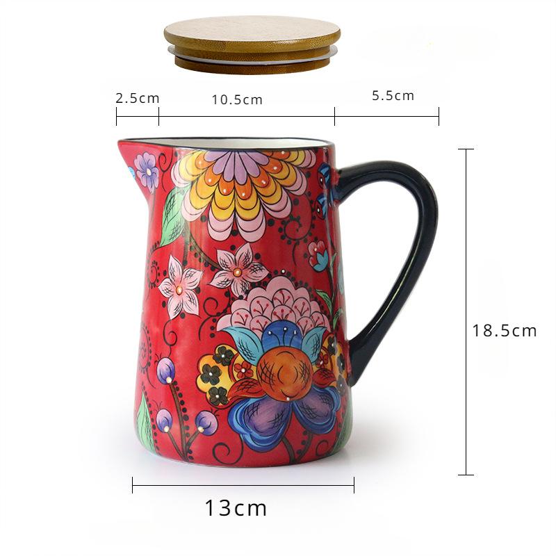 High Capacity Juice Cup Household Use Jug for Water Container Creative Living Room Vase Drinkware Cold Beverage Dispensing Jug