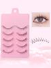 5 párů Little Devil Eyelash Cosplay Lash Extension Umělé řasy Fairy Sweet Eyelashes Nástroje na líčení očí
