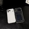 Luxury Transparent Card Holder Phone Case for iPhone 17 Air 16 15 14 Plus 13 12 11 Pro Max Slot Wallet Shockproof Back Cover