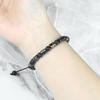 Natural Volcanic Stone Bracelet Handmade Adjustable Size Hematite Tiger Eye Stone Cylindrical Beads Bracelets Men Yoga Bangles