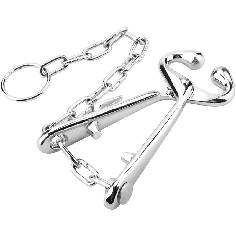 

Кольцо для носа крупного рогатого скота из нержавеющей стали для крупного рогатого скота, щипцы для носа коровы, зажим для носа крупного рогатого скота с дюймовым цепным тяговым инструментом для фермы, ранчо, ветеринарии