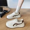 Популярные детские спортивные маленькие белые туфли на мягкой подошве и толстой подошве, универсальные, для осени, новые, повседневные кеды
