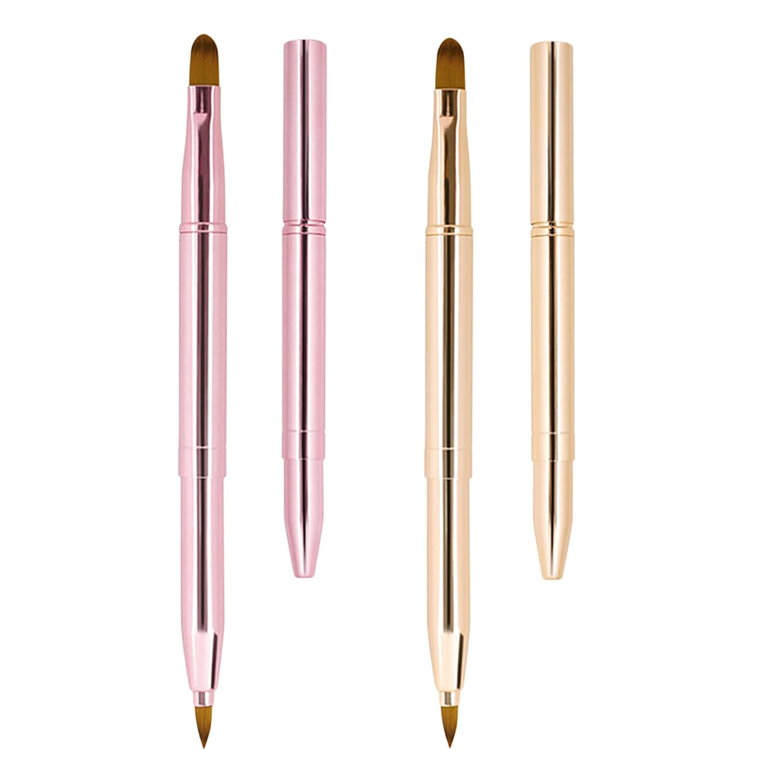 

Кисть для губ, выдвижная кисть для губ, блеск для губ с губной помадой, кисть для макияжа с двумя концами, включая крышку