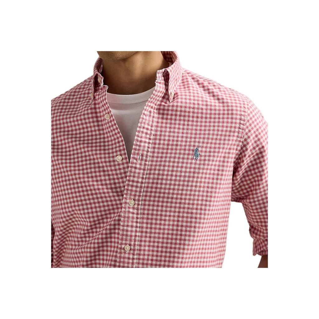 Polo Ralph Lauren Autunno/Inverno 25 Camicia a Manica Lunga Bottoni Cotone Ricamato a Quadri Uomo camicie 710973081-004