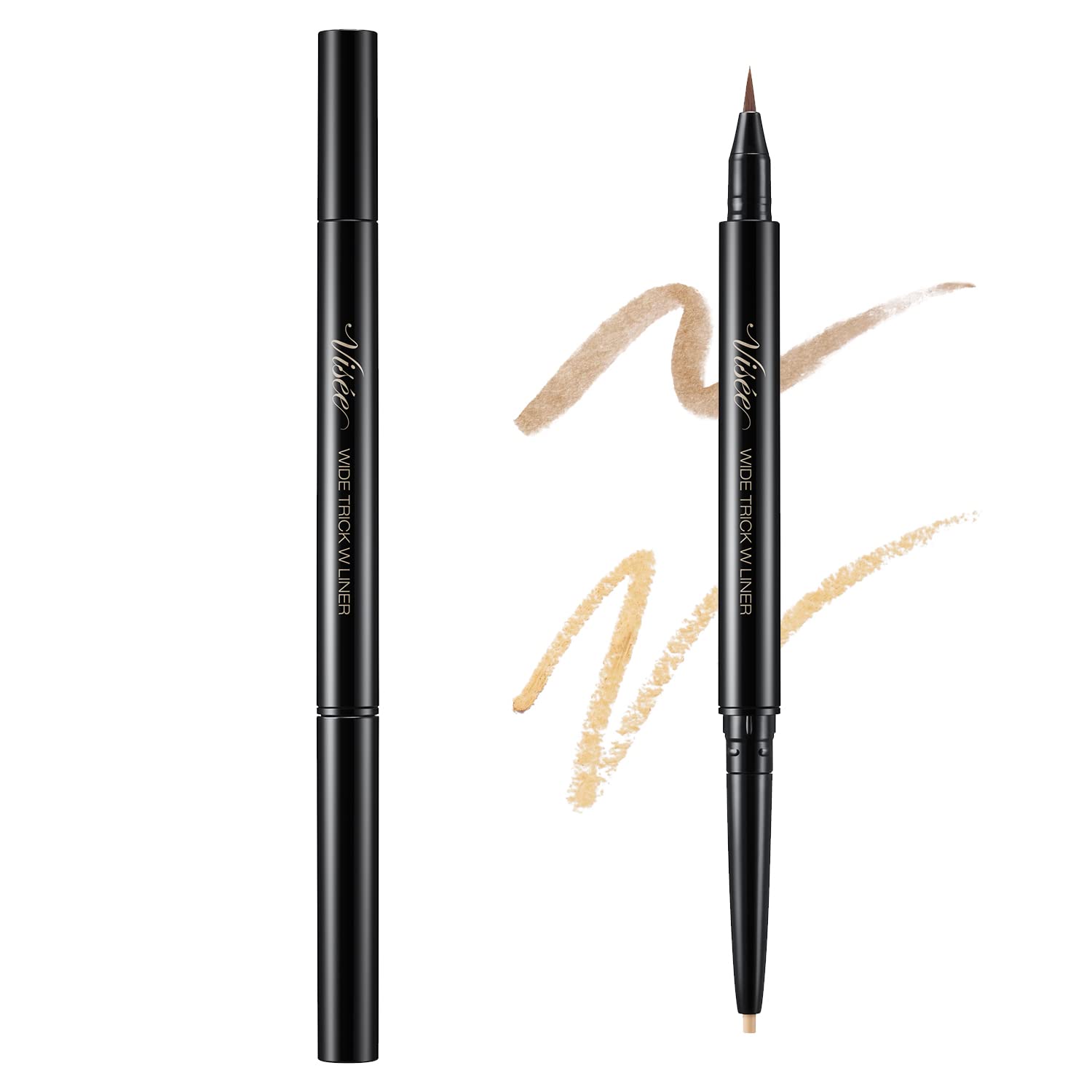 

Visee Wide Trick Double Liner 01 Nuance Brown Beige Double Eyelid and for a 3D look & 0.4g, 2-in-1 Liner, Under-Eye Liner, Under-Eye Concealer,