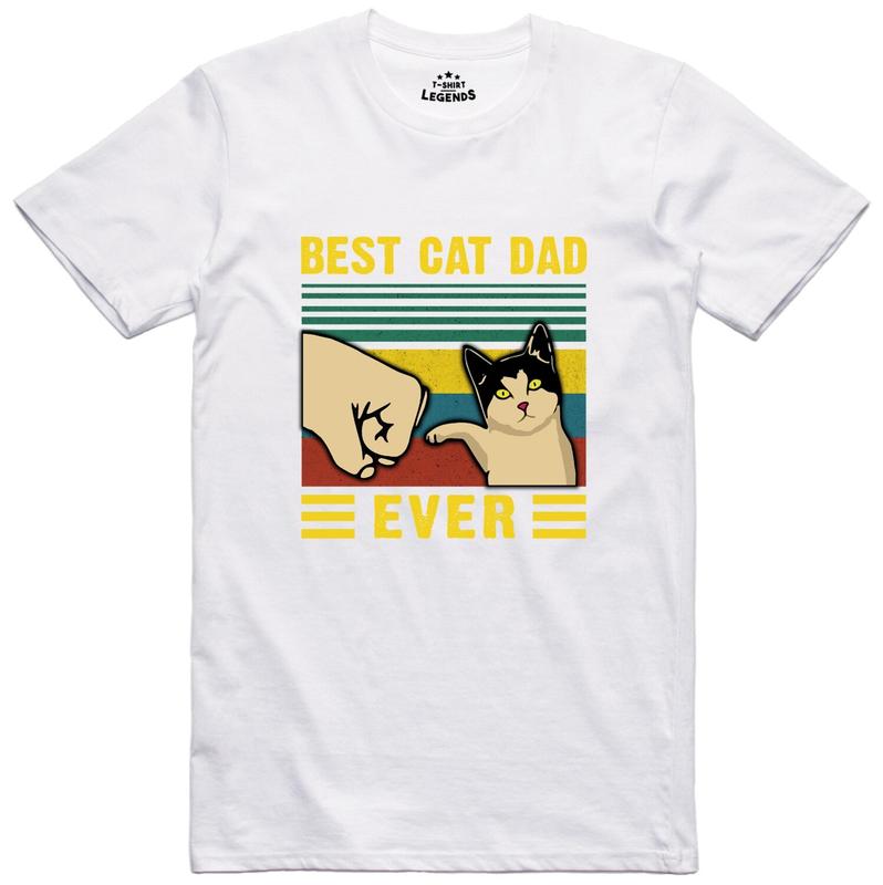 Best Cat Dad Funny Unisex T-Shirt Regular Fit Cotton Tee