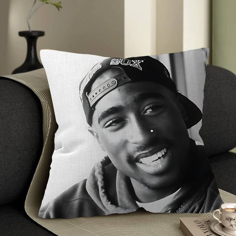 Rapper 2Pac Singer Tupac Cushion Cover Pillow Cover Decor Pillowcase Printed Cushion Case For Couch