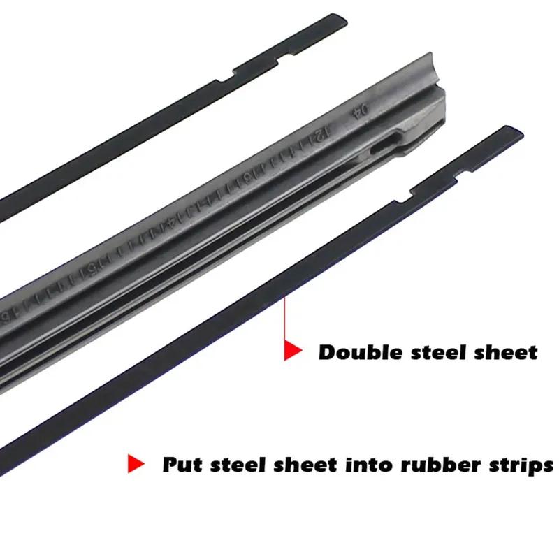 Quality Car Windshield Wiper Blades U-type Universal Soft Rubber Frameless Bracketless Premium All-Season Automotive Replace