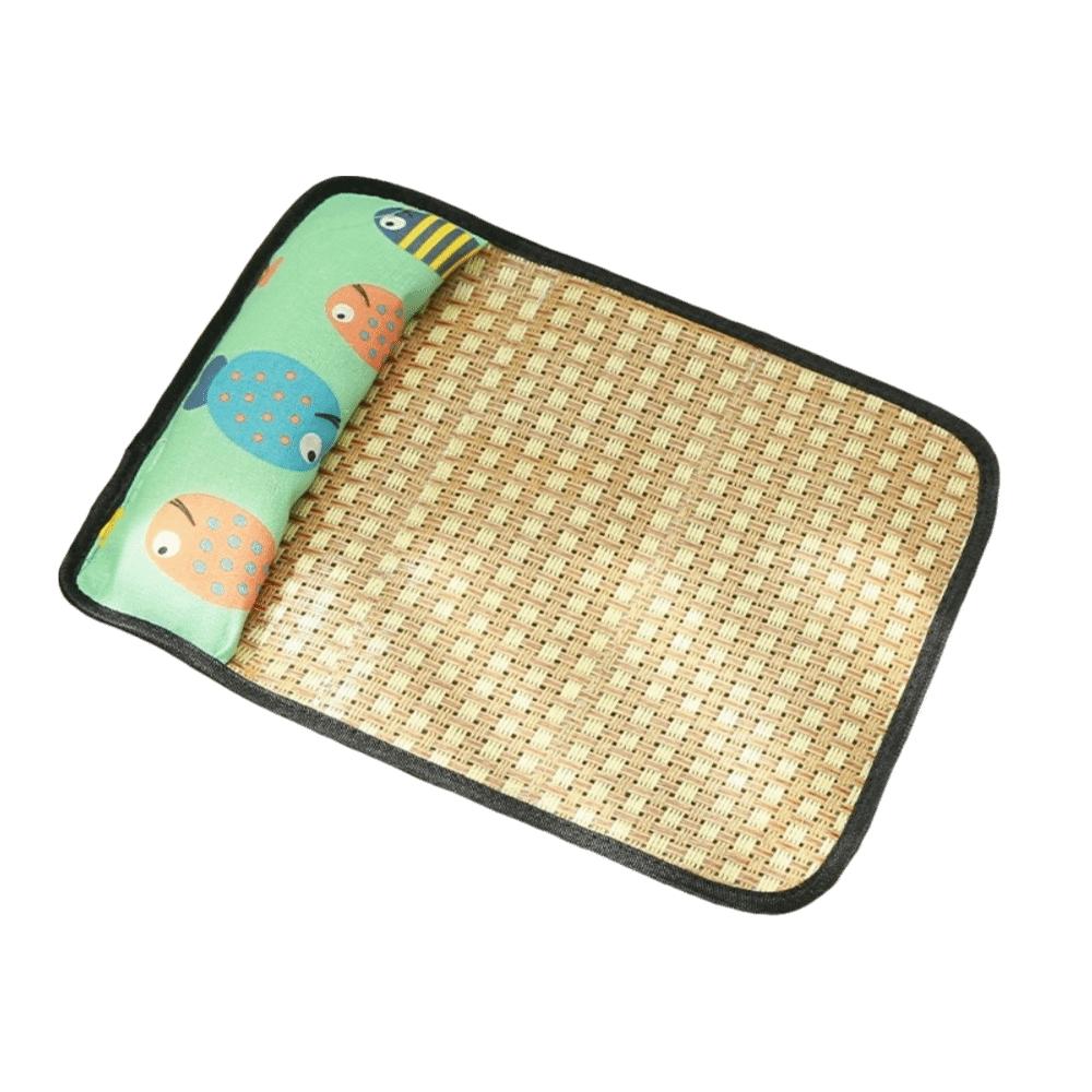 Rattan Weave Pet Cooling Mat Breathable Cat Cooling Pad Waterproof Dogs Floor Cushion Outdoor