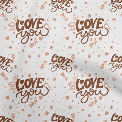 Cotton Flex Brown2 Stoff mit Valentinstags-Herz zum Nähen, Meterware, bedruckt, DIY-Kleidung, Nähzubehör, 40 Zoll