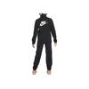 Nike Loose-Fit Logo Print Long Sleeve Casual Sport Suit Kids Sportswear Black FD3067-010