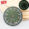28.5mm Green Lume Case Mod Parts Sterile Arabic Pilot Alpinist Dial For Seiko Prospex Land NH35/36/4R/6R/7S Automatic Movement