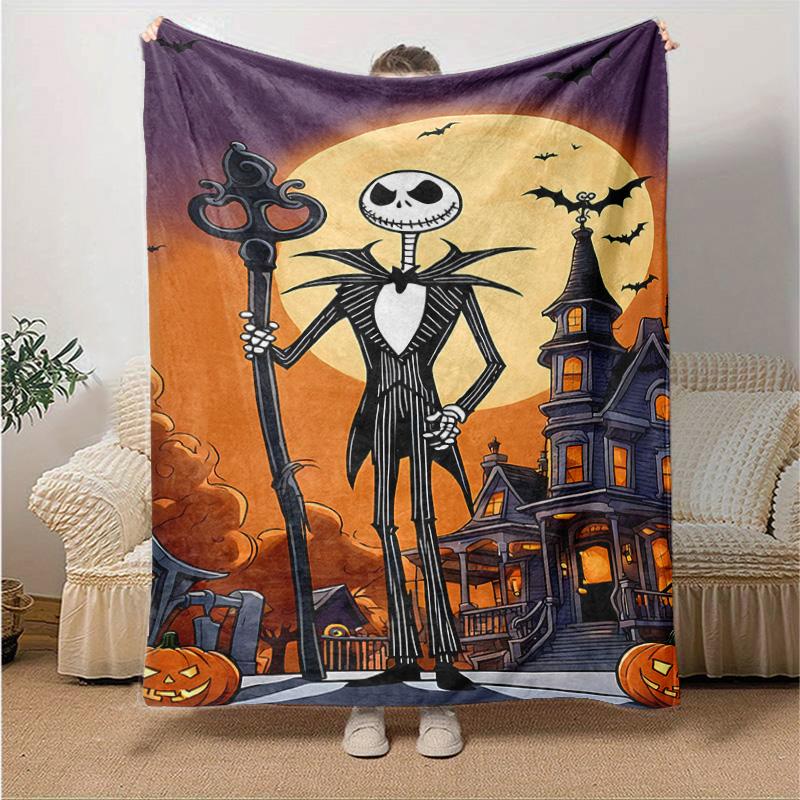 1pc Halloween Nightmare Mashup Soft Throw Blanket Flannel All Season Light Weight Living Room/Bedroom Warm Blanket. M7290118