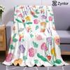 Garden Flora Lightweight Microfiber Soft Christmas Fleece Blanket Warm Cozy Throw for Bed Sofa Office Travel All Season