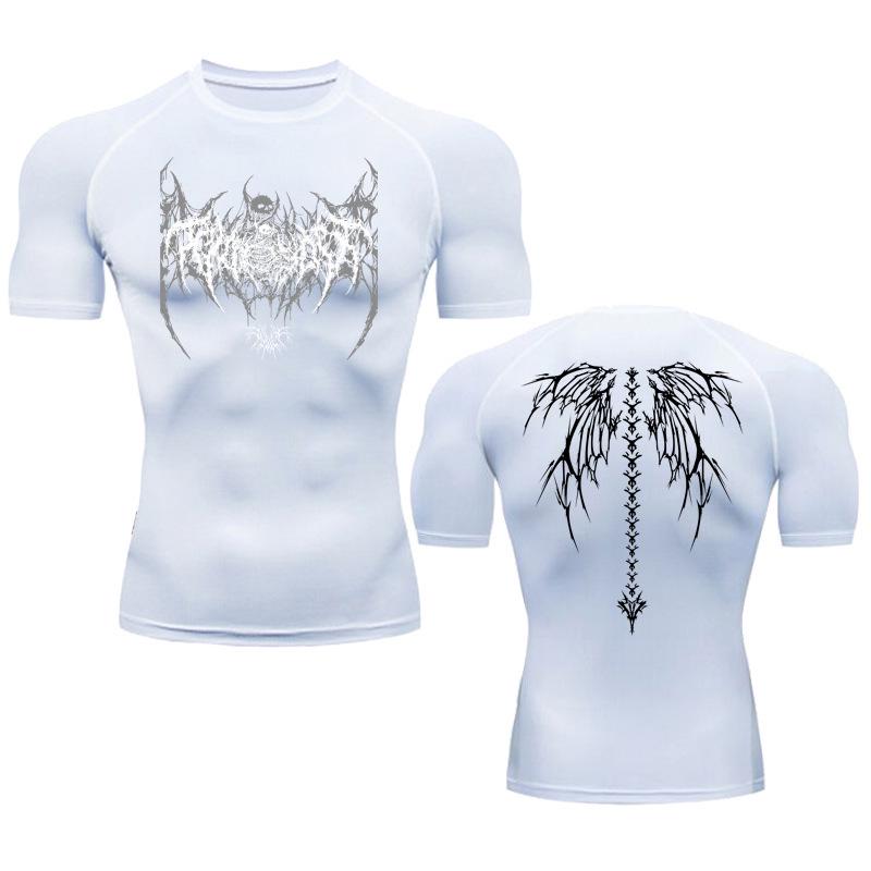 Men's Quick-Dry High-Elasticity Anime 2D Print Sports T-Shirt