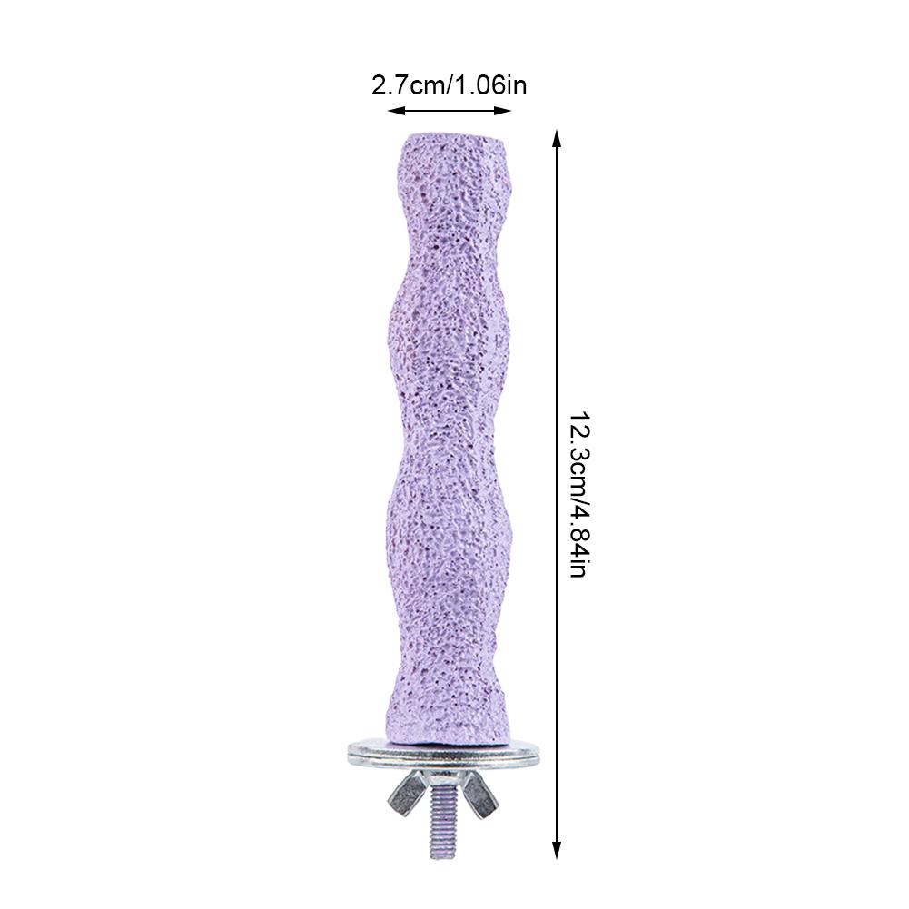 Pet Claw Grinding Stick Bird Cage Perch Stand Stick Parrot Stand Rod Claw Grinding Cleaning Toy Bird Perch Resin Stand 12cm