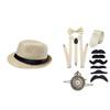 Gatsby 1920s Men's Top Hat, Pocket Watch & Bow Tie Set