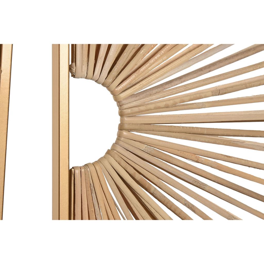 Wanddekoration Zuhause ESPRIT Golden Natural 50 x 2 x 100 cm (2 Stück)