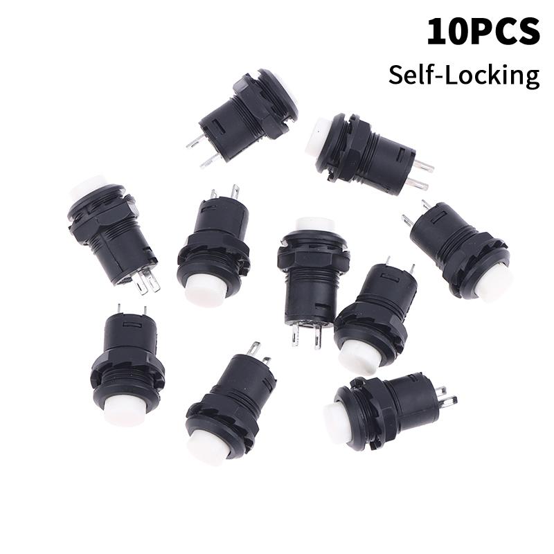 10pcs Self-Lock /Momentary Pushbutton Switches DS-428/427 12mm OFF- ON Push Button Switch 3A /125VAC 1.5A/250VAC DS-428/427