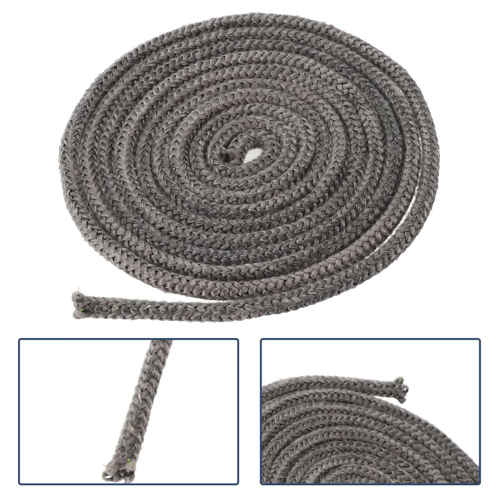 Fireplace Sealing Rope Wood Burning Stove Door Self-Adhesive Fiberglass Sealing Cord For Boiler Industrial Oven 8mm*3m/12mmx2m