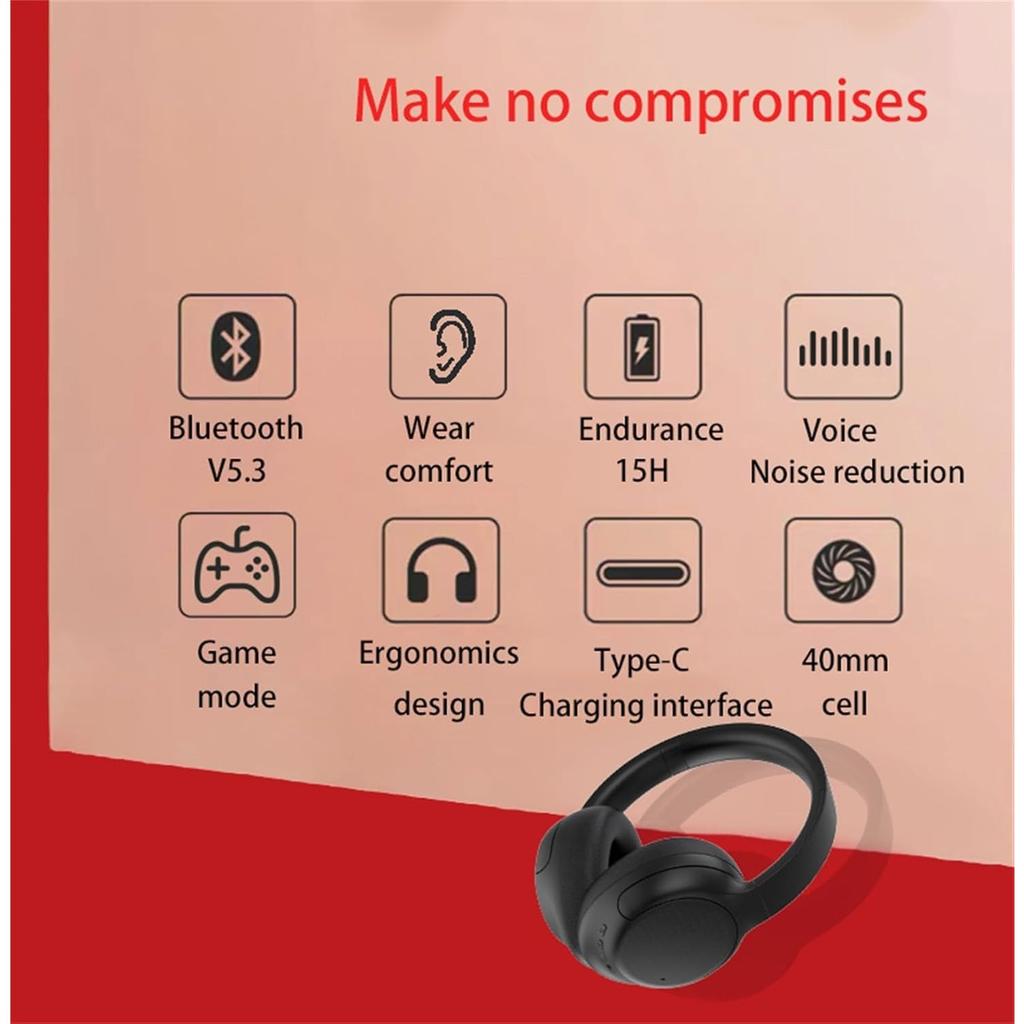 Wireless Bluetooth Earphones with Cable/wireless, Noise Cancelling,Lightweight, Comfortable and Foldable, Bluetooth 5.3, Wireless Gaming Earphones