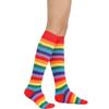 Overknee Rainbow Striped Stockings Colorful Knee Thigh High Socks  Halloween Party