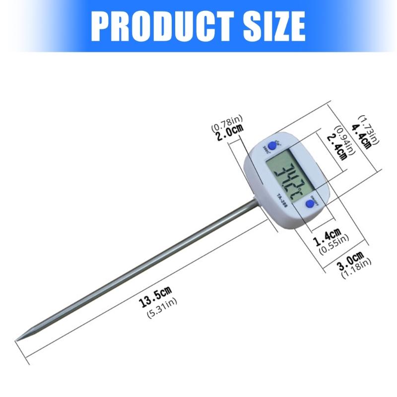 Fast Read LCD Temperature Gauges Digital Probes Thermometers Easy to Carry for Coffee Brewing Barbecue & Kitchen Use