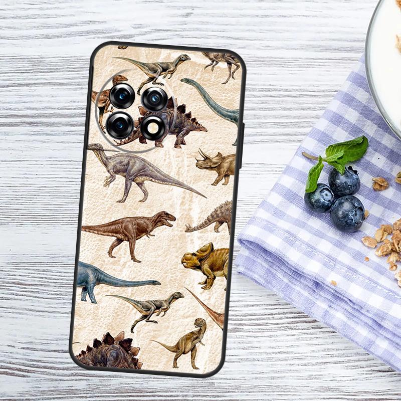 Dinosaur Pattern Case For OnePlus Nord CE 5 4 3 2 Lite N20 N30 OnePlus 15R 13T 13R 12R 10T 10R 11 13 15 Cover