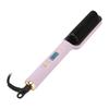 Hair Straightening Brush PTC Even Heating LCD Hair Straightener Brush for Home