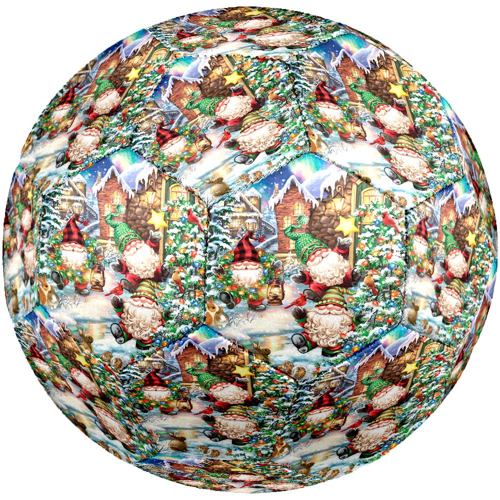 Christmas Street Theme Size 5 Soccer Ball, Suitable for Both Indoor and Outdoor Matches, a Gift Suitable for Everyone.