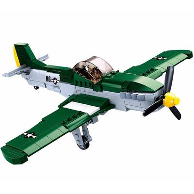 Non-Toxic 323Pcs 0857 Ww2 P51D Fighter Building Blocks Airplane Model Normandy Landing Diy Bricks Toy Gift For Children
