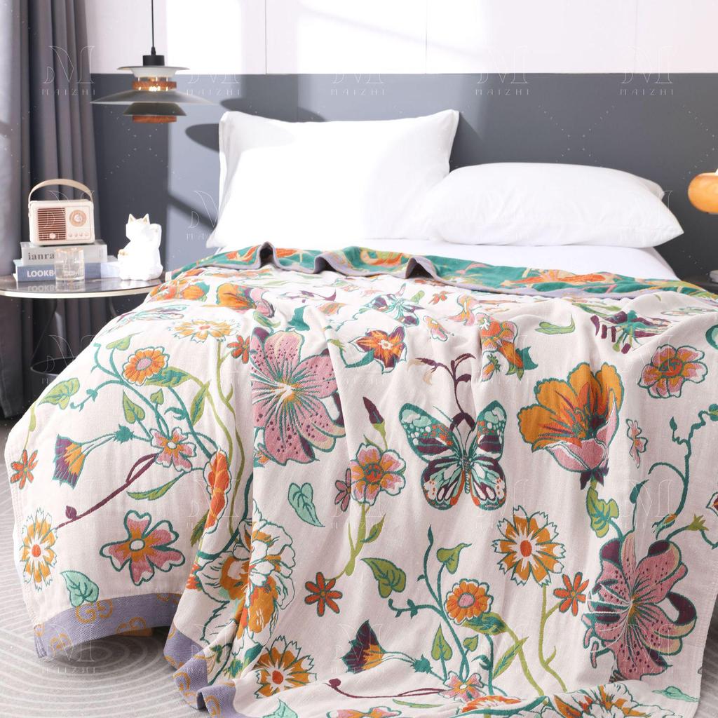Full Cotton Gauze Blanket: Sofa, Car, Bed Use