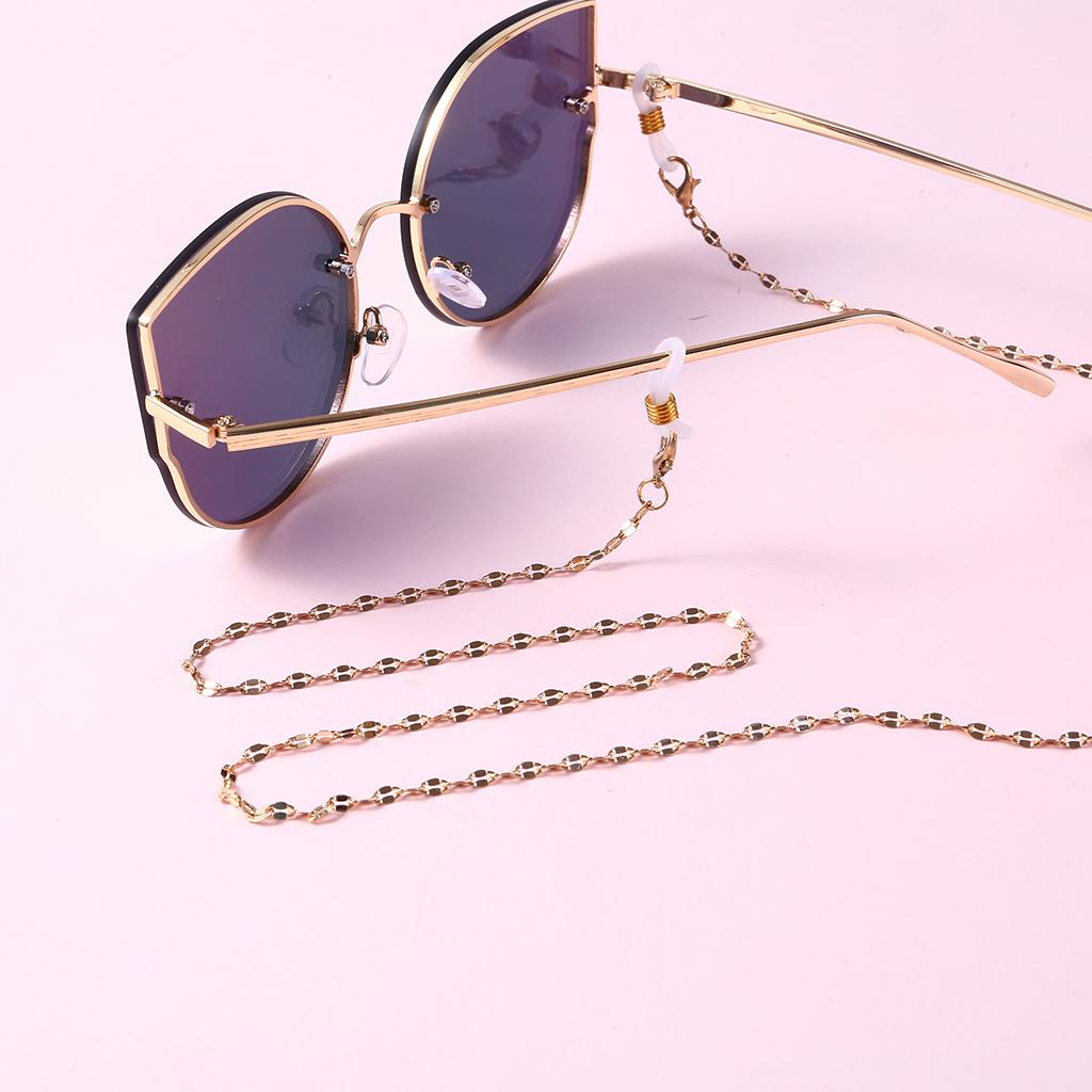 Women Simple Nonslip Gold Color Alloy Eyeglass Chain for Glasses Accessories