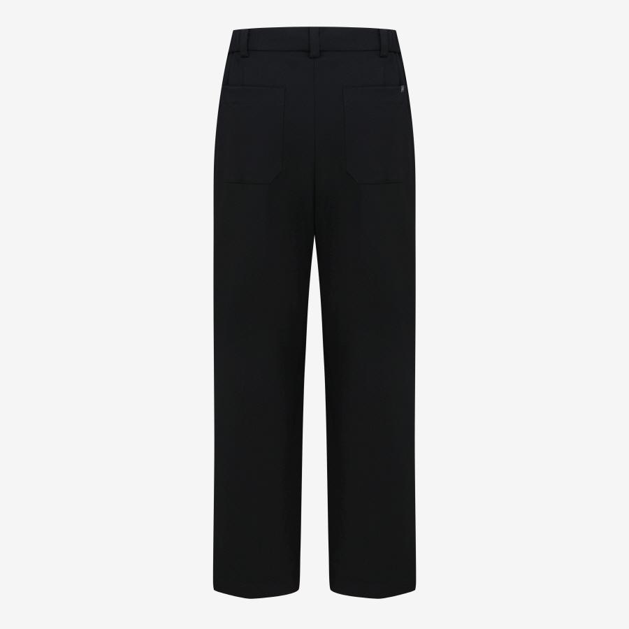 SIEG Wool Stretch Volume Tapered Setup Pants Black (Pjfah4235)