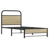 Bed Frame Without Mattress 75 X 190 Cm Sonoma Oak Wood Based Material