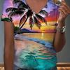 Women's Summer V-Neck Short Sleeve T-Shirt