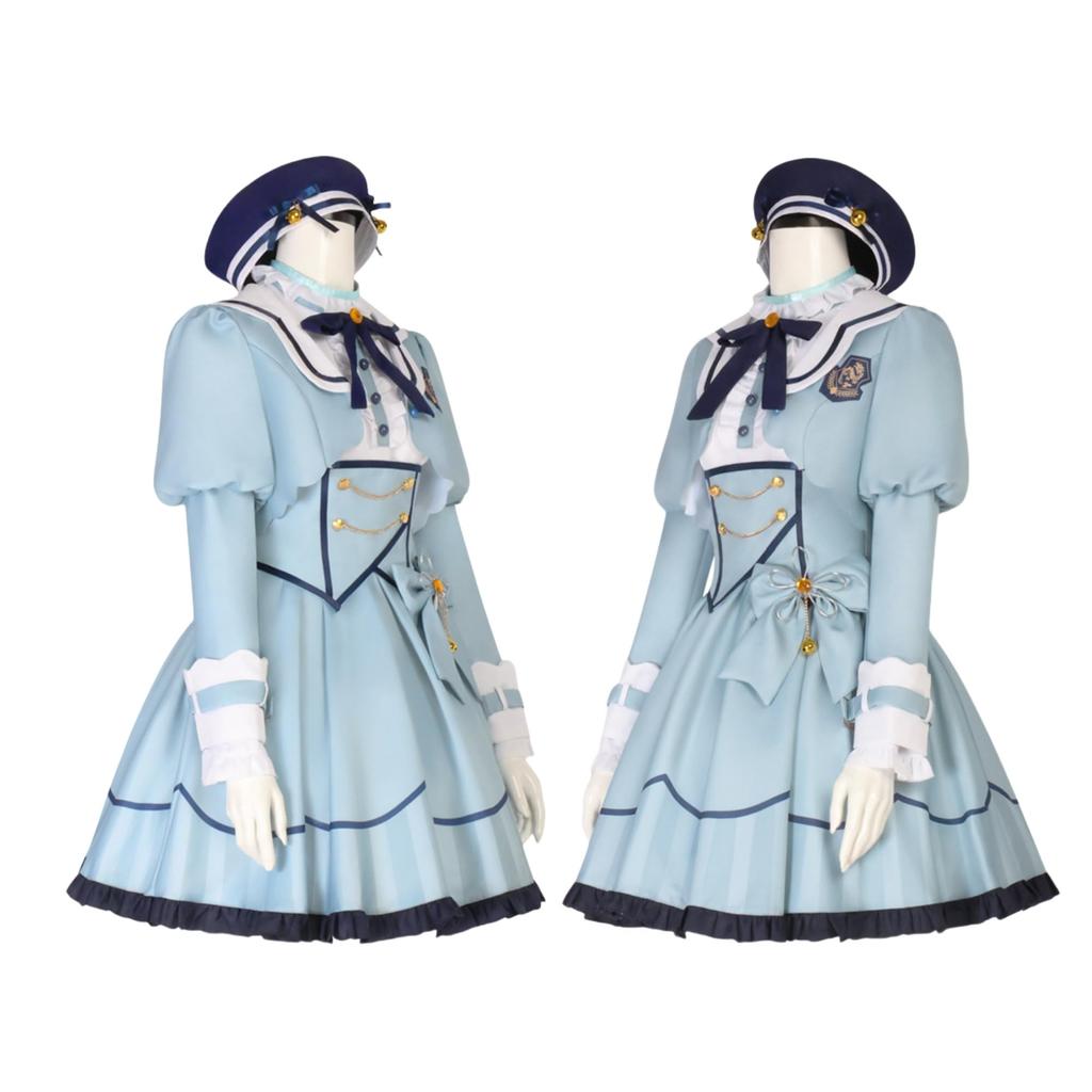 DOKITOKI Amamiya Kokoro Cosplay Costume, Dress with Hat, VTuber Costume, Size S