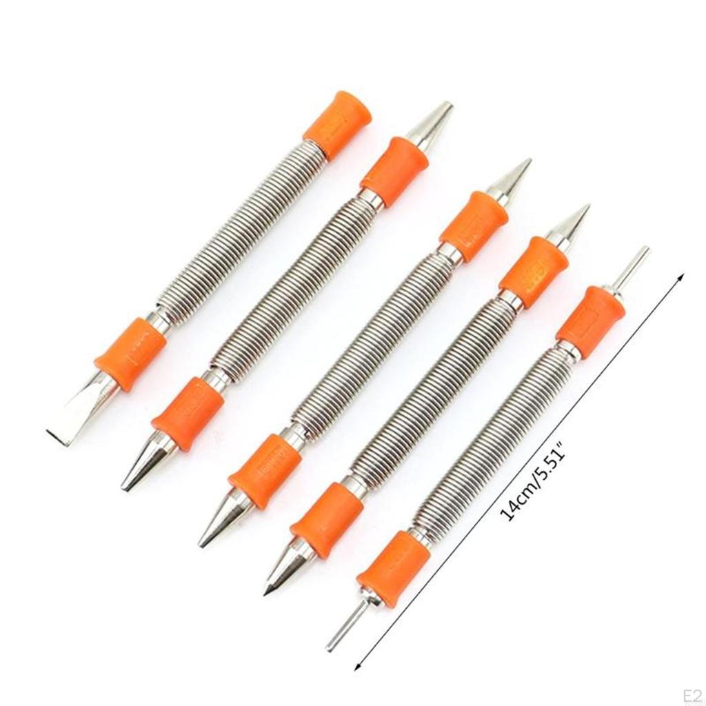 5x Spring Nail Set Double Head Setter Multipurpose Portable Non Slip Hand Tool Labor Saving