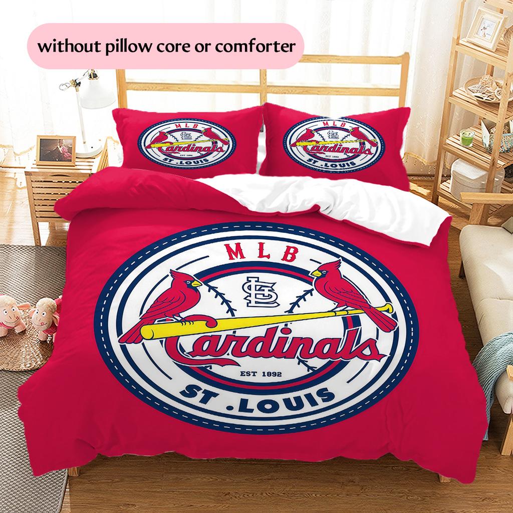 St.Louis Cardinals2 Pattern Bedding Quilt Set Home Decoration Gift (1 * duvet cover + 2 * pillowcase without core)