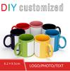 Black Cup DIY LOGO Ceramic 350ML Mug Customize Print Your Photo Picture Pattern Personalized Gift for Tea Coffee Milk