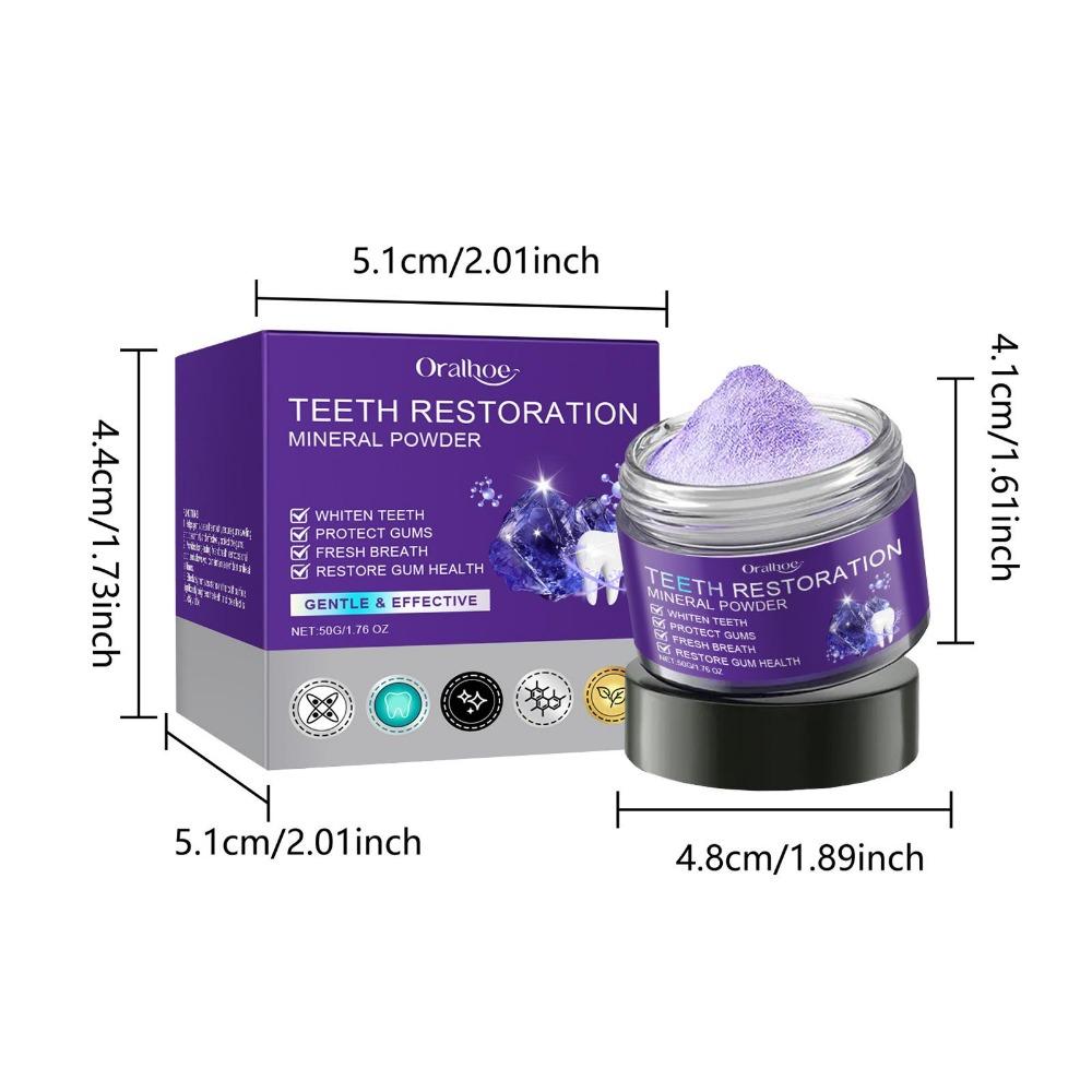 Long-lasting Freshness and Whitening with Gentle Purple Teeth Powder