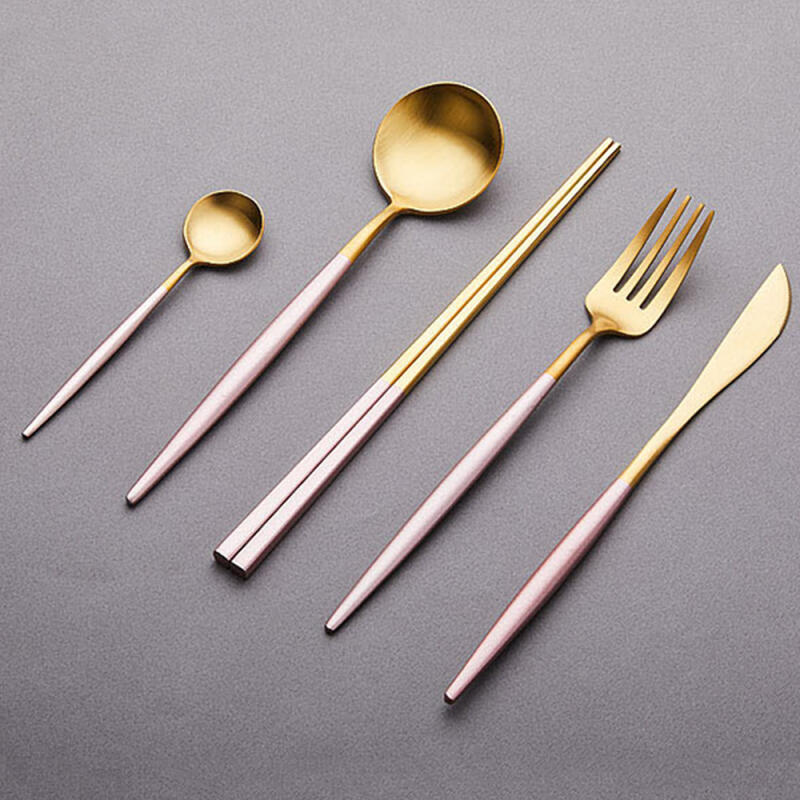 Orista Cutlery Modern Pink Dinner Knife Set