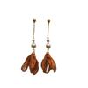 Handmade Inspiration Series Flower Pearl Fringed Earrings Earrings Elegant French Design Exquisite and Beautiful Earrings