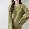 Women Sweater Dress 100% Wool MODERN NEW SAGA O-neck Knit Long Pullover Winter Jumpers Wool Long Dress Female