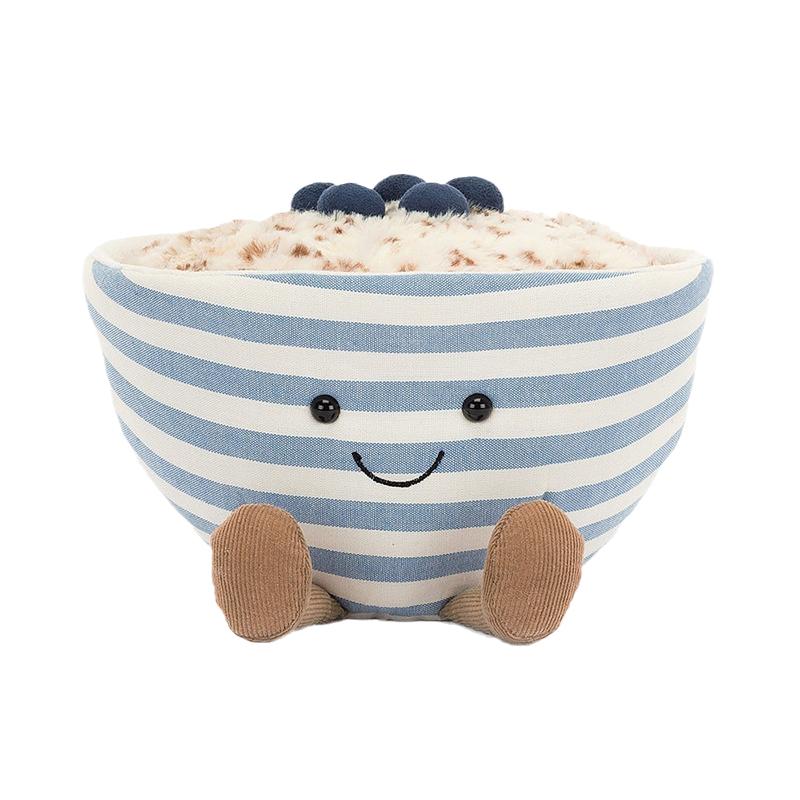 JELLYCAT Fun Food Series Oatmeal Creative Doll Plush Doll 14cm Height