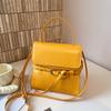 Mini Structured Crossbody Bag with Top Handle and Belt Detail Elegant Women's Shoulder Bag for Daily Use and Fashion Outings