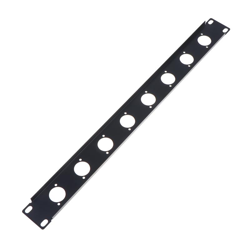 1U Rack Patch Metal Panel 4 8 12 16 Way Channel Flight Case Mount For Xlr Connecctor Speaker Jack Audio Cable Plug Socket