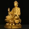 Miedziany Budda Siakjamuni siedzący na kwiatach lotosu, przynoszący szczęście Wystrój domu